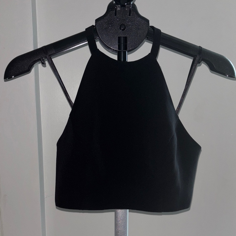 bebe Black Halter Tank Top
